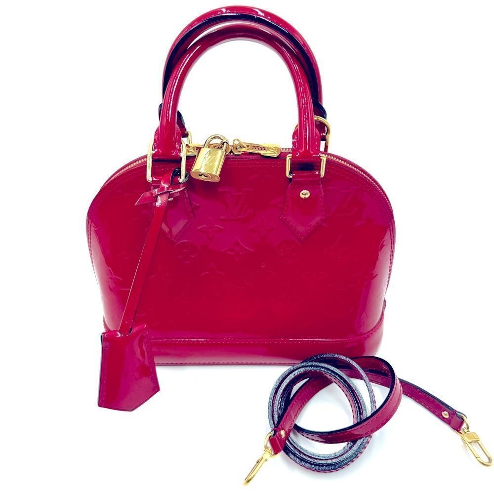 Auth Louis Vuitton Rosewood Vernis Alma BB 2way Crossbody Bag Preloved Tote